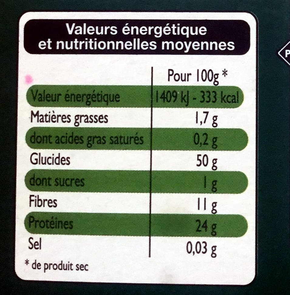 Leader Price Lentilles vertes packshot