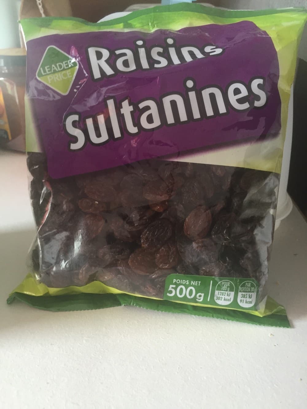 Leader Price Raisins sultanines packshot