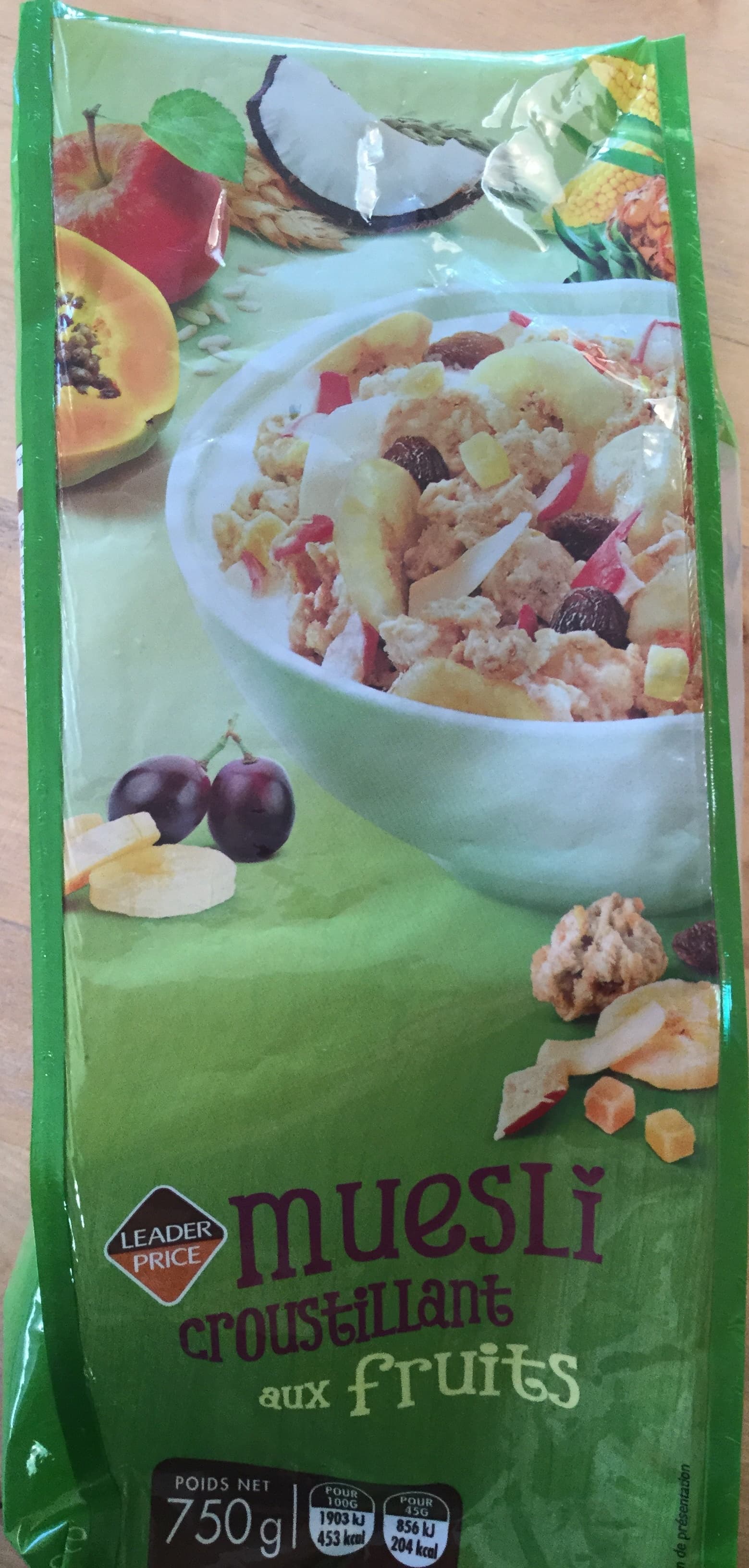 Leader Price Muesli croustillant aux fruits packshot