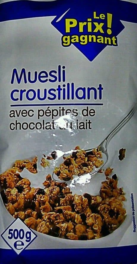 Le Prix Gagnant ! Muesli Croustillant aux Éclats de Chocolat au Lait packshot