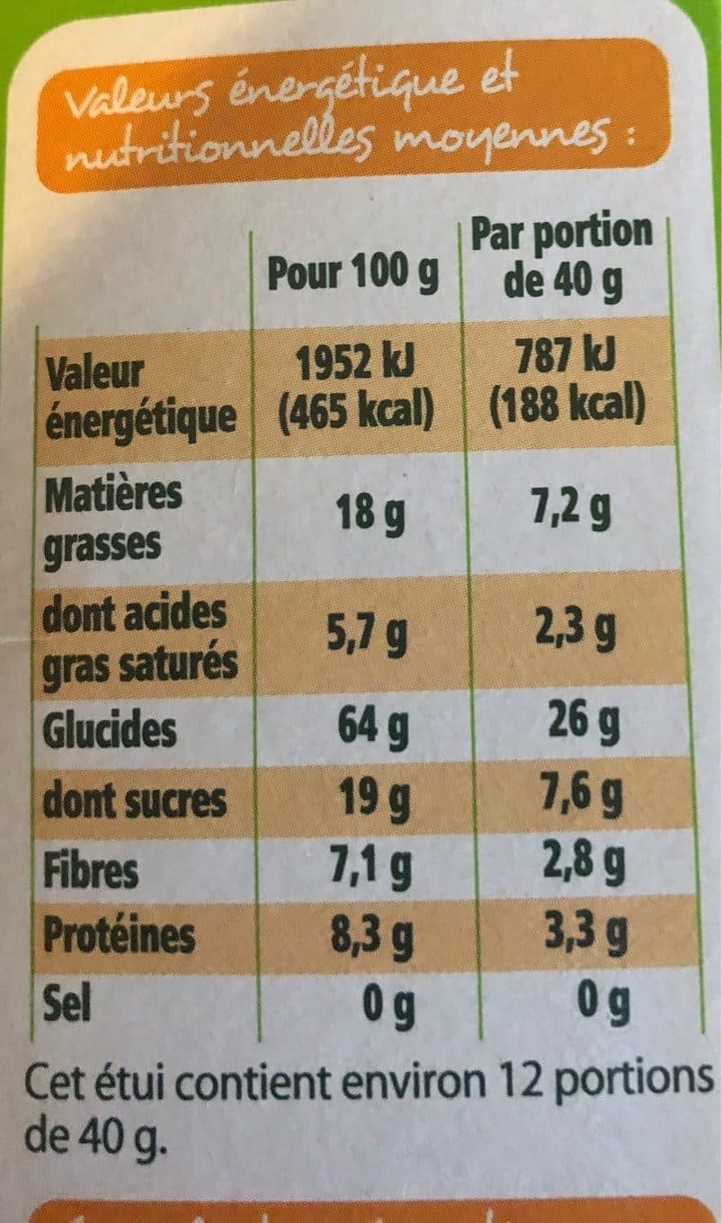 Leader Price Bio Muesli croustillant au chocolat packshot