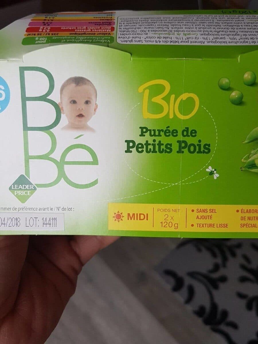 Leader Price Purée de petits pois packshot