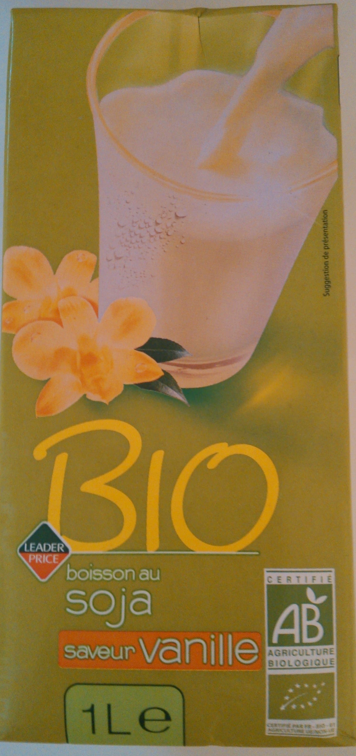 Leader Price Boisson au soja saveur vanille packshot