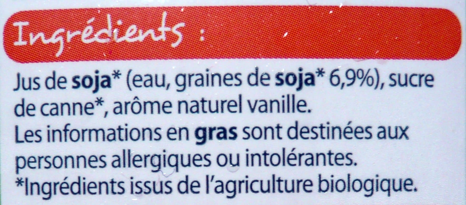 Leader Price Boisson au soja saveur vanille packshot