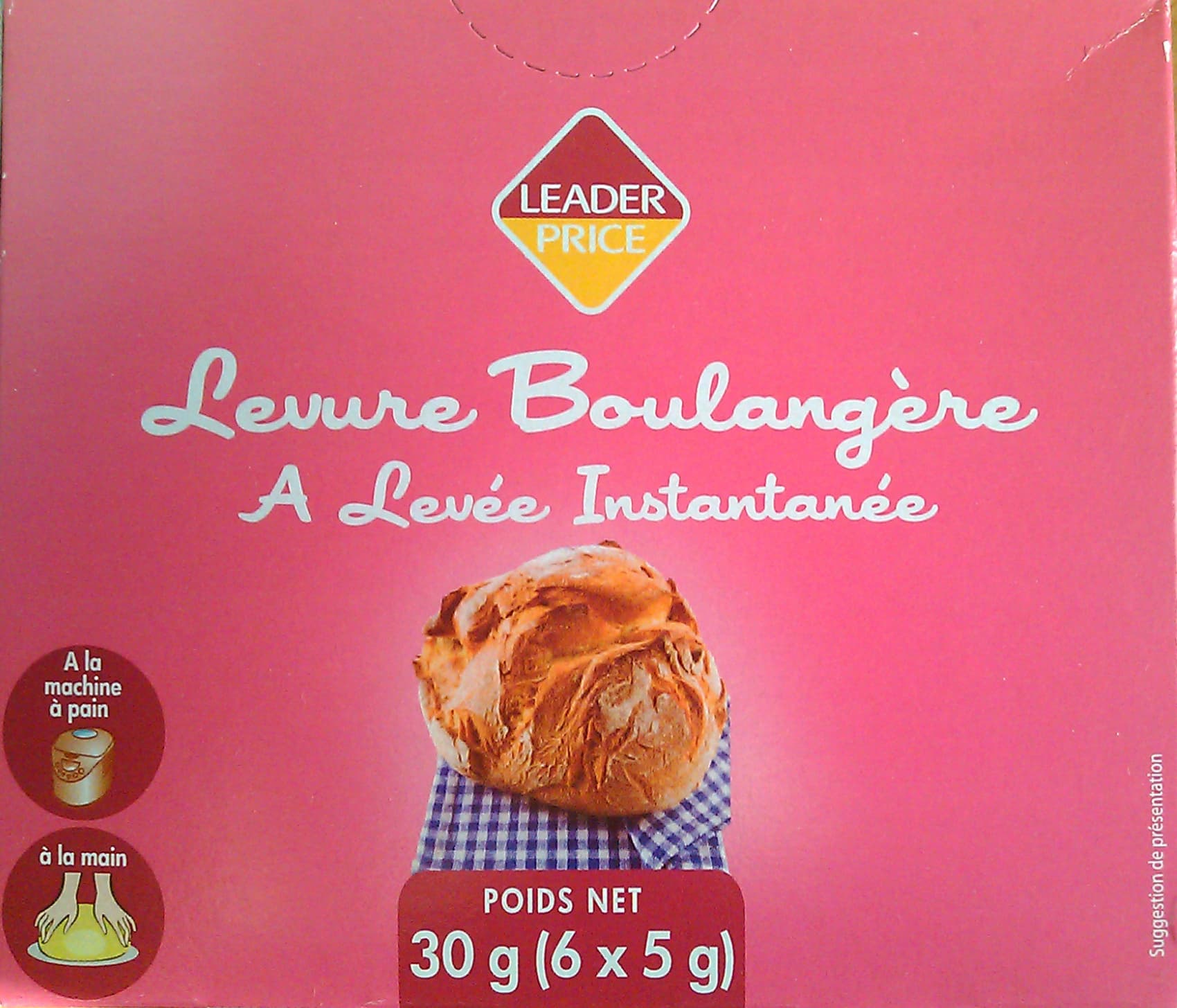 Leader Price Levure Boulangère A levée Instantanée packshot