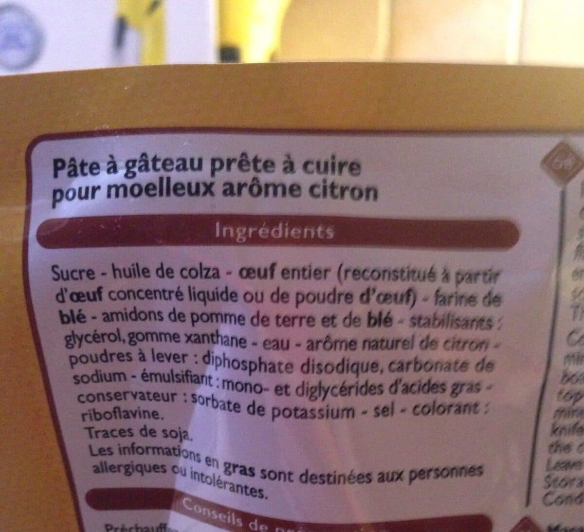 Open Food Facts Moelleux Saveur Citron packshot