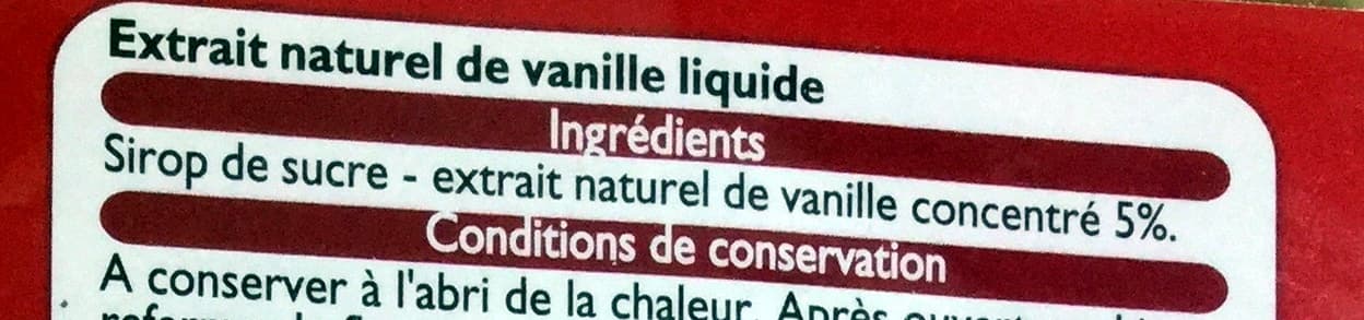 Leader Price Extrait naturel de vanille packshot