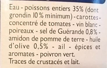 Leader Price Soupe de poissons à base de poissons frais packshot