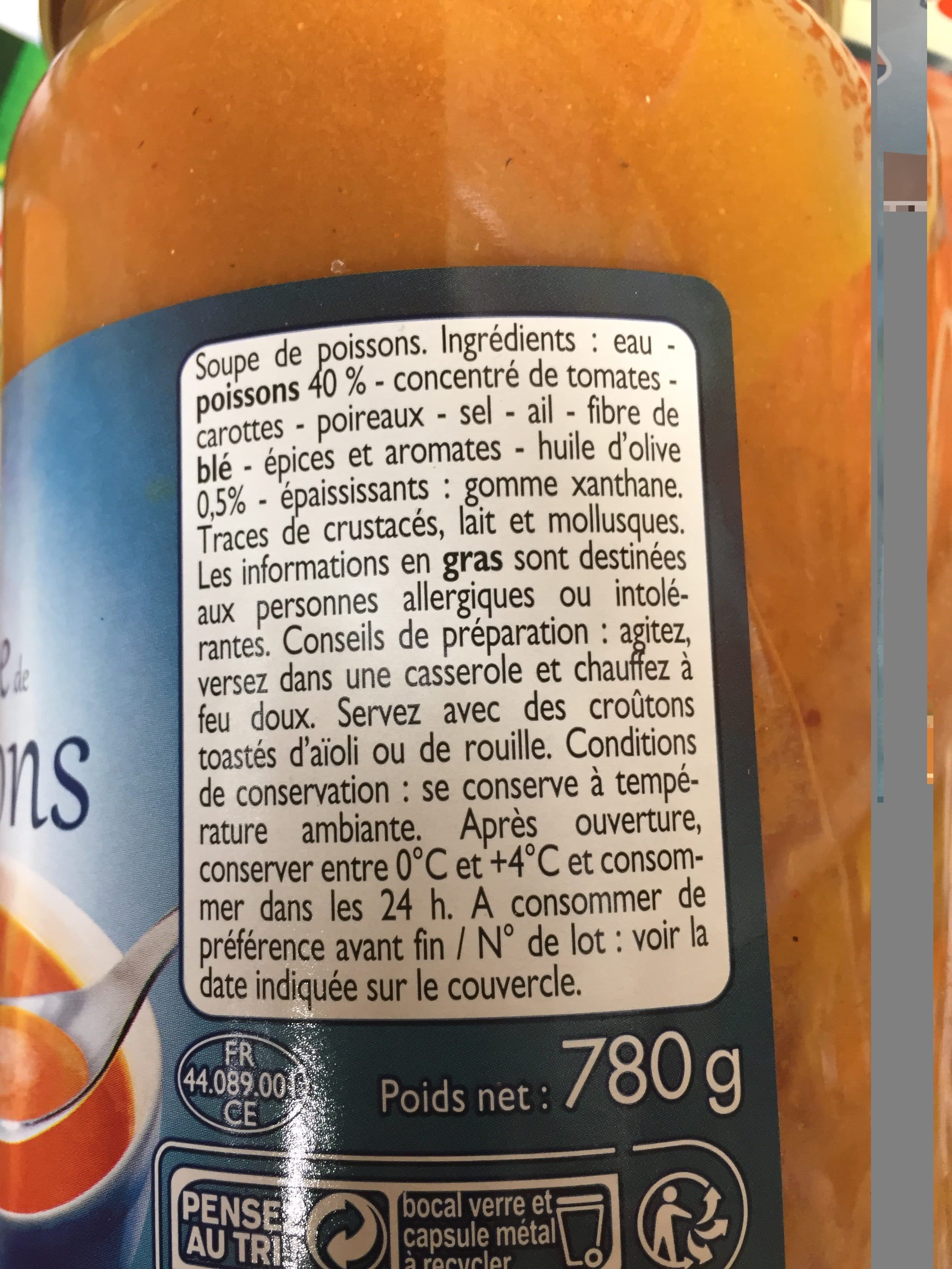 Leader Price Soupe de poisson packshot