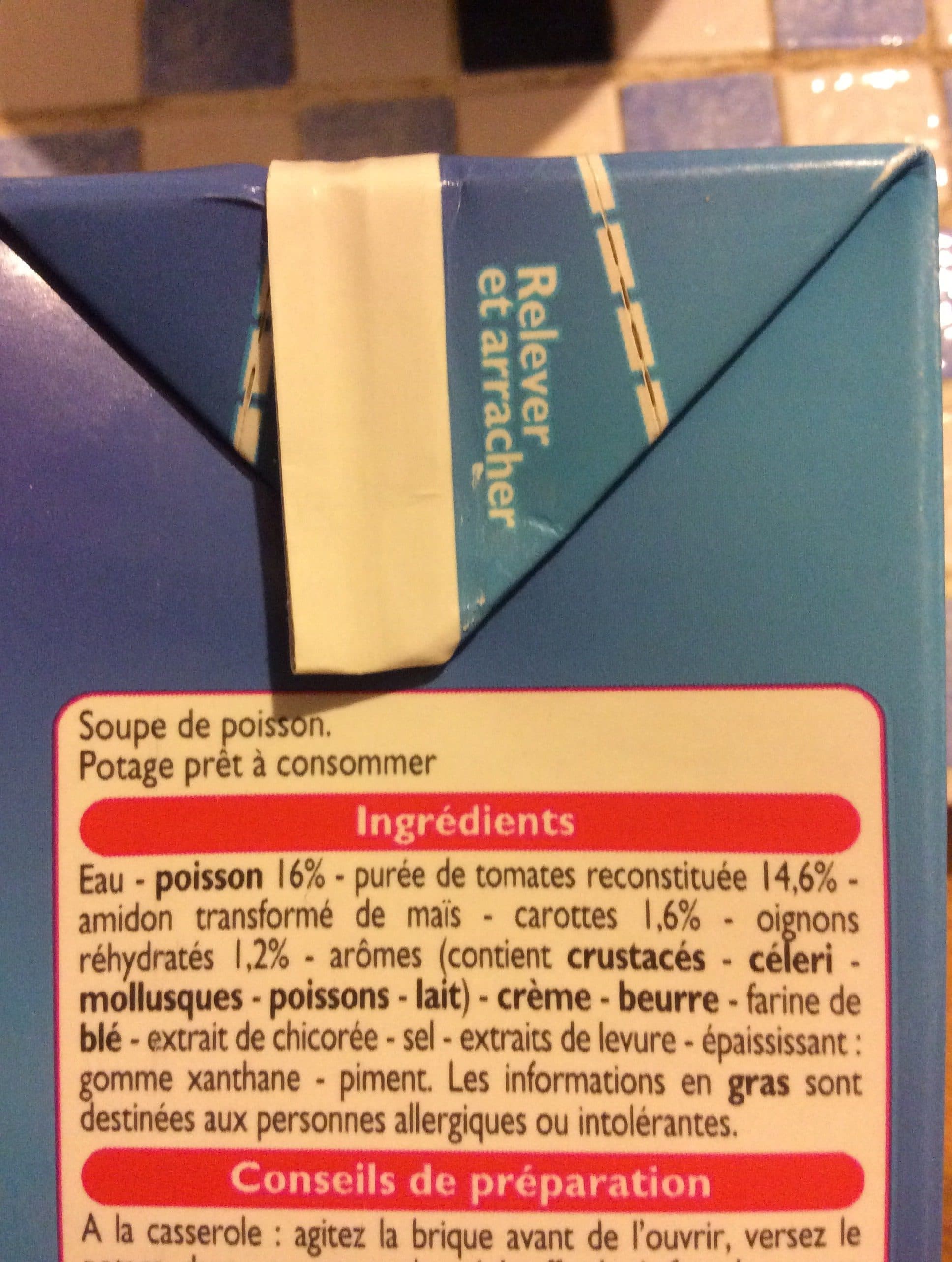 Leader Price Soupe de Poisson packshot
