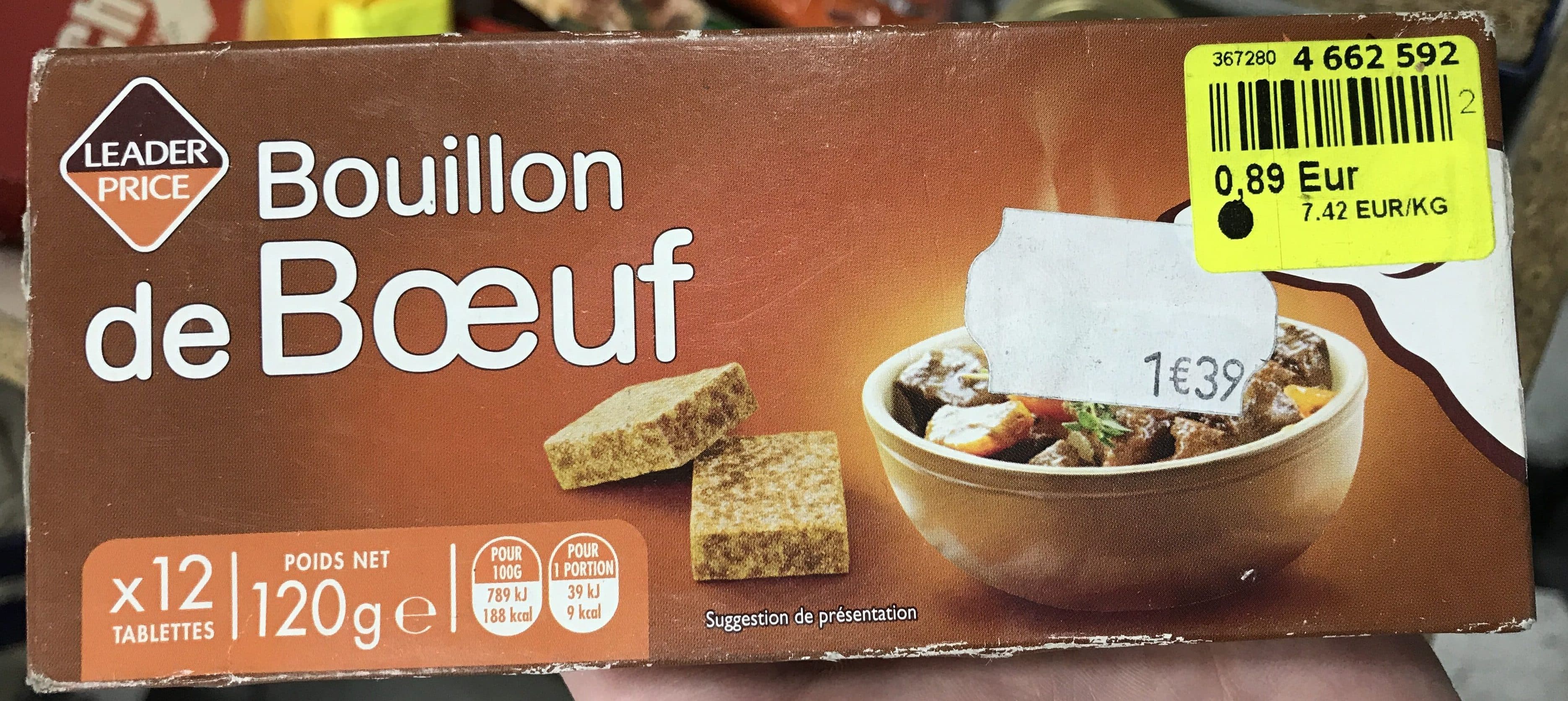 Leader Price Bouillon de Bœuf packshot