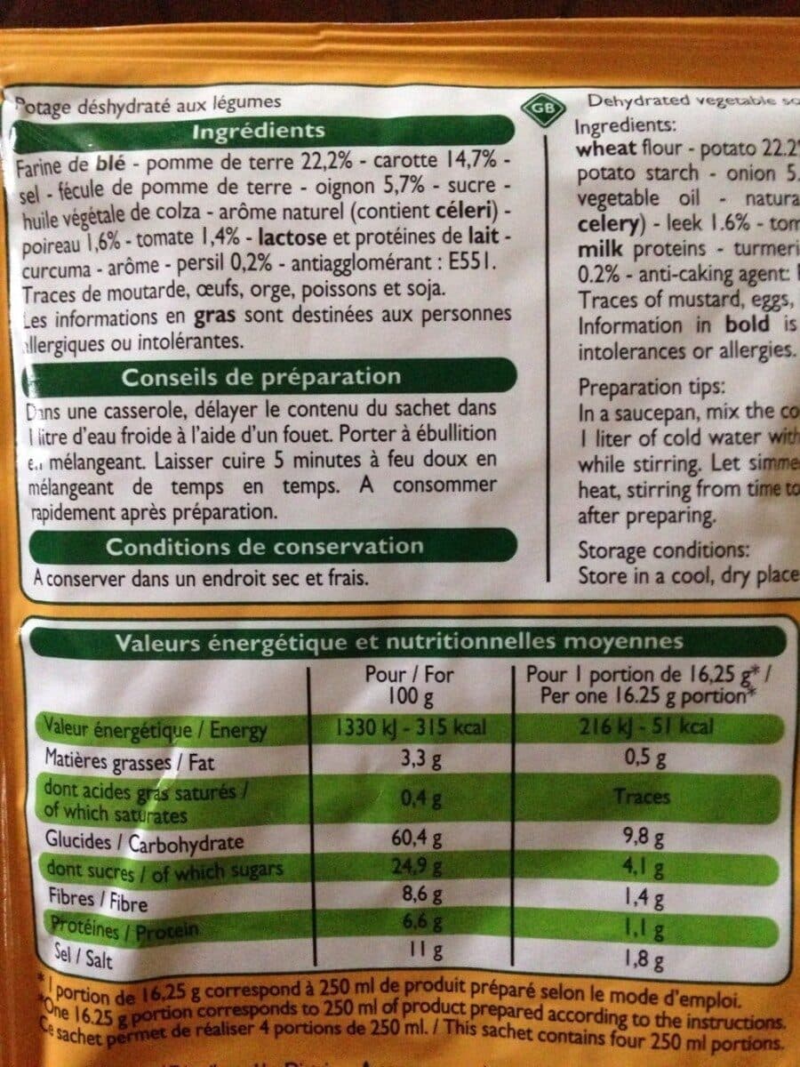 Leader Price Soupe Potagère de Légumes packshot