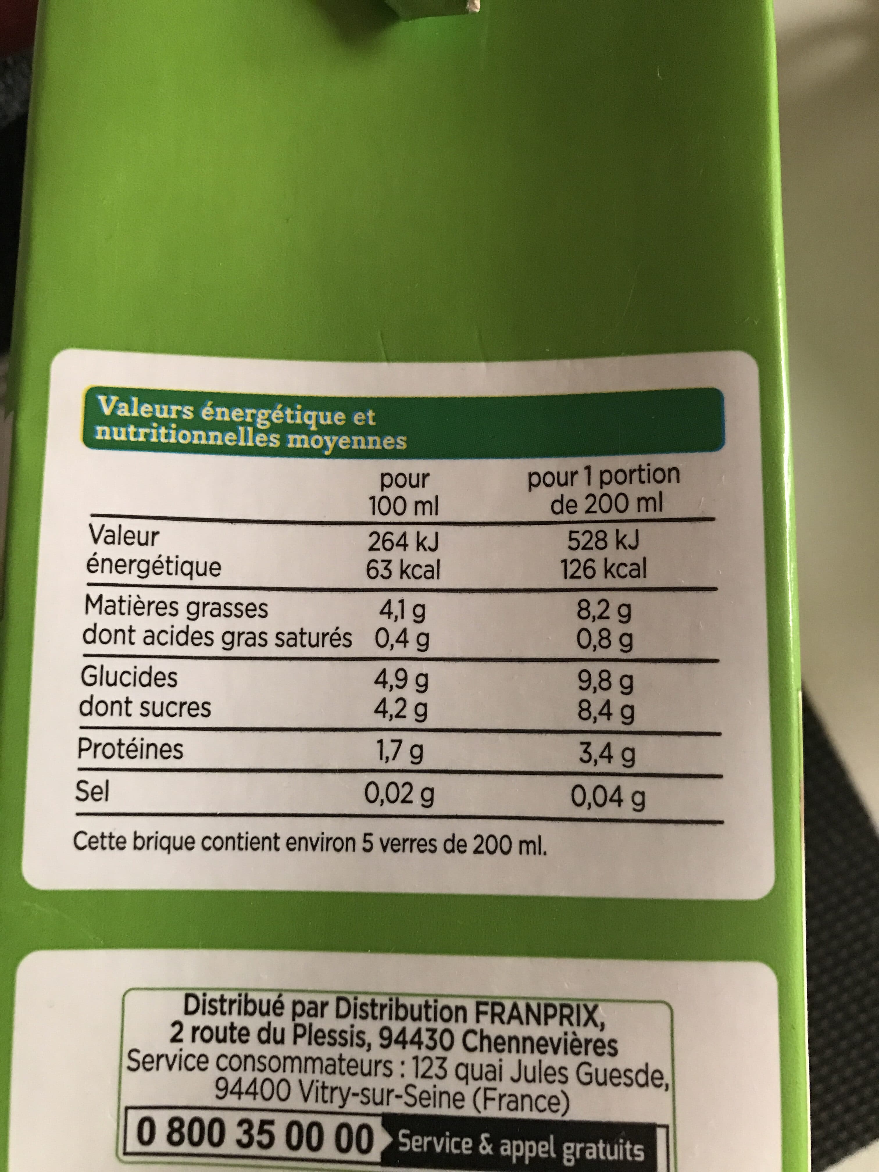 Franprix boisson amande aromatisée nature bio packshot