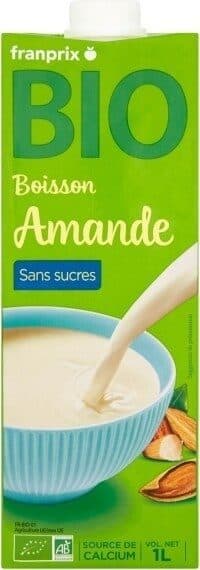 Franprix Bio Boisson amande Sans sucres packshot