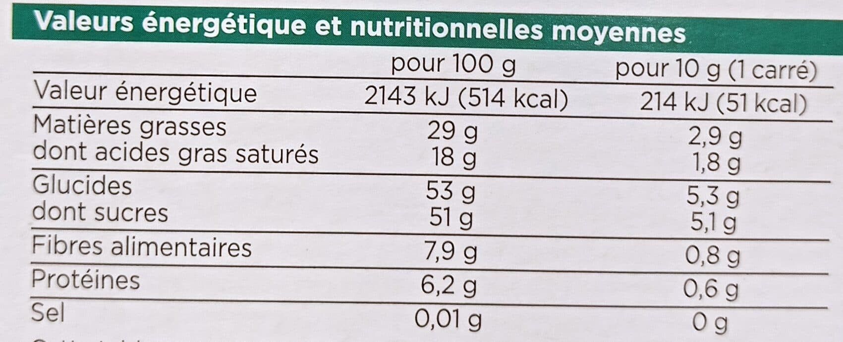 Franprix Chocolat noir menthe packshot