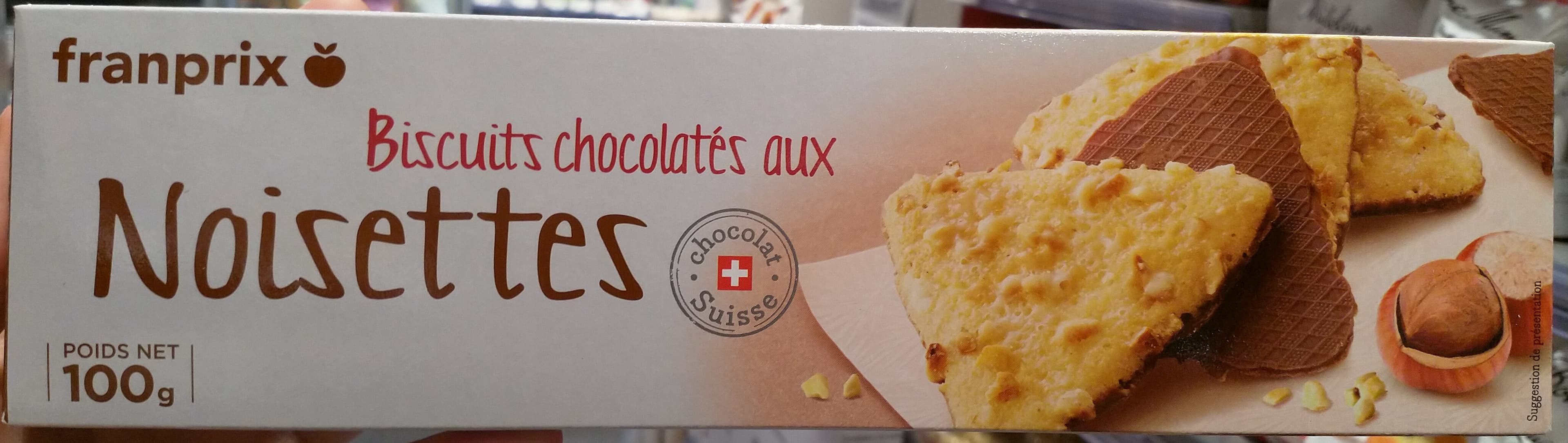 Franprix Biscuits chocolatés aux Noisettes packshot