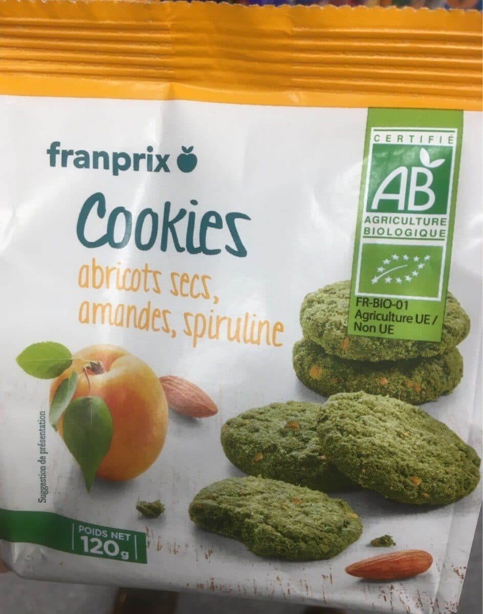 Franprix Cookies abricots secs amandes spiruline packshot