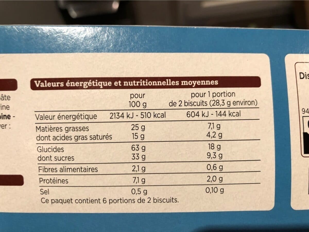 Franprix petit beure chocolat au lait packshot