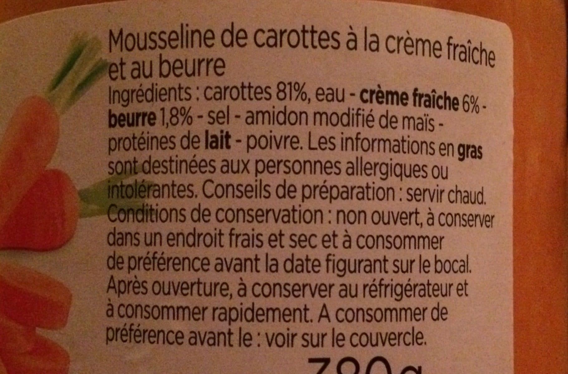 Franprix Mousseline De Carottes packshot