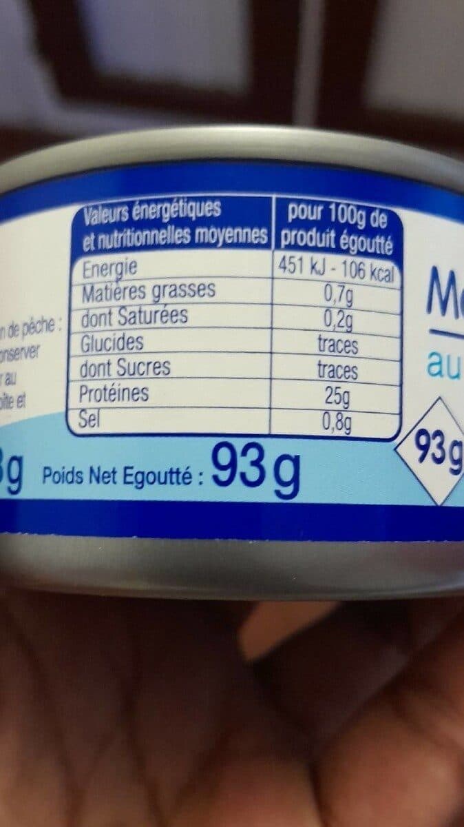 Leader Price Thon au naturel en morceaux packshot