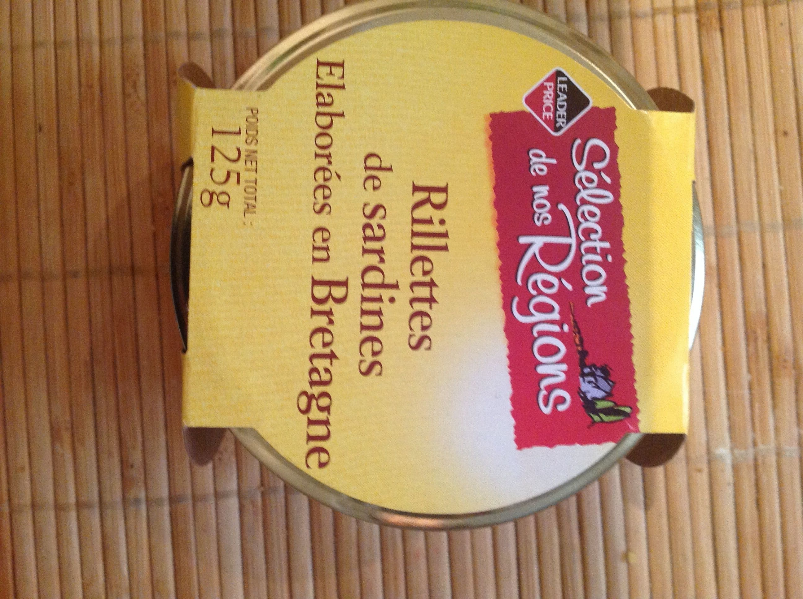 Leader Price Rilettes de sardines packshot