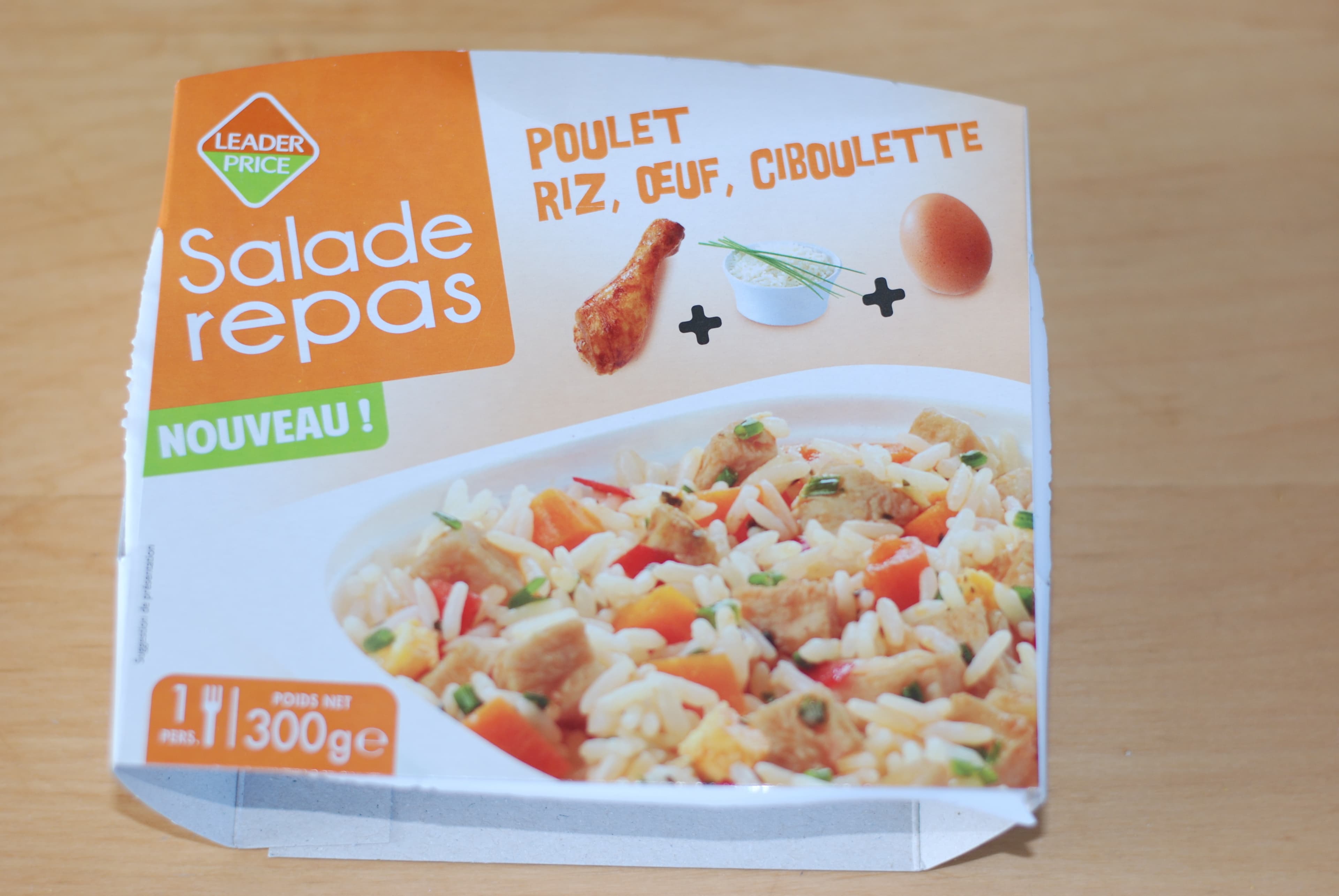 Leader Price Poulet, riz, œuf, ciboulette packshot