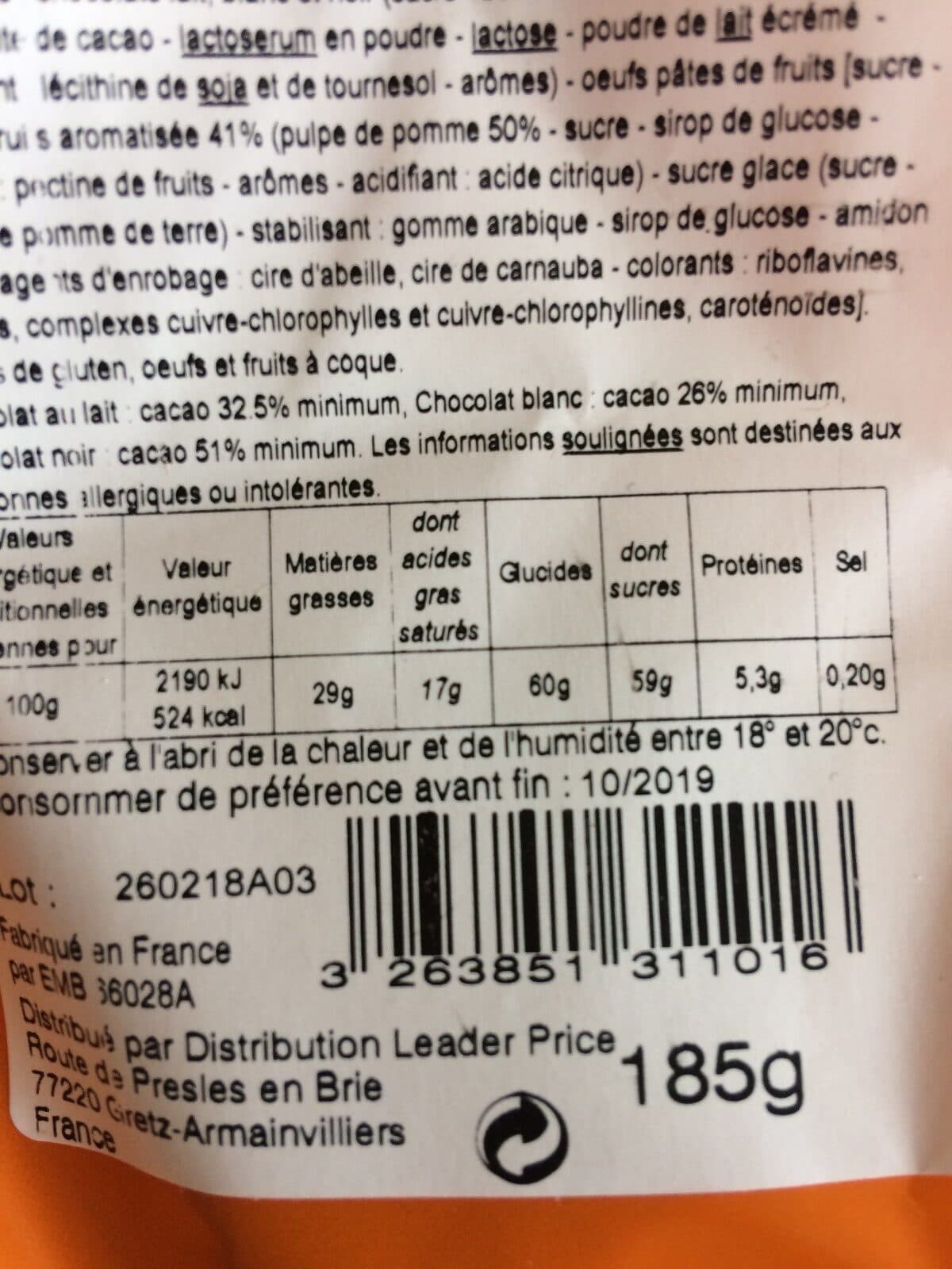 Leader Price Trocadero Oeuf Marbré packshot