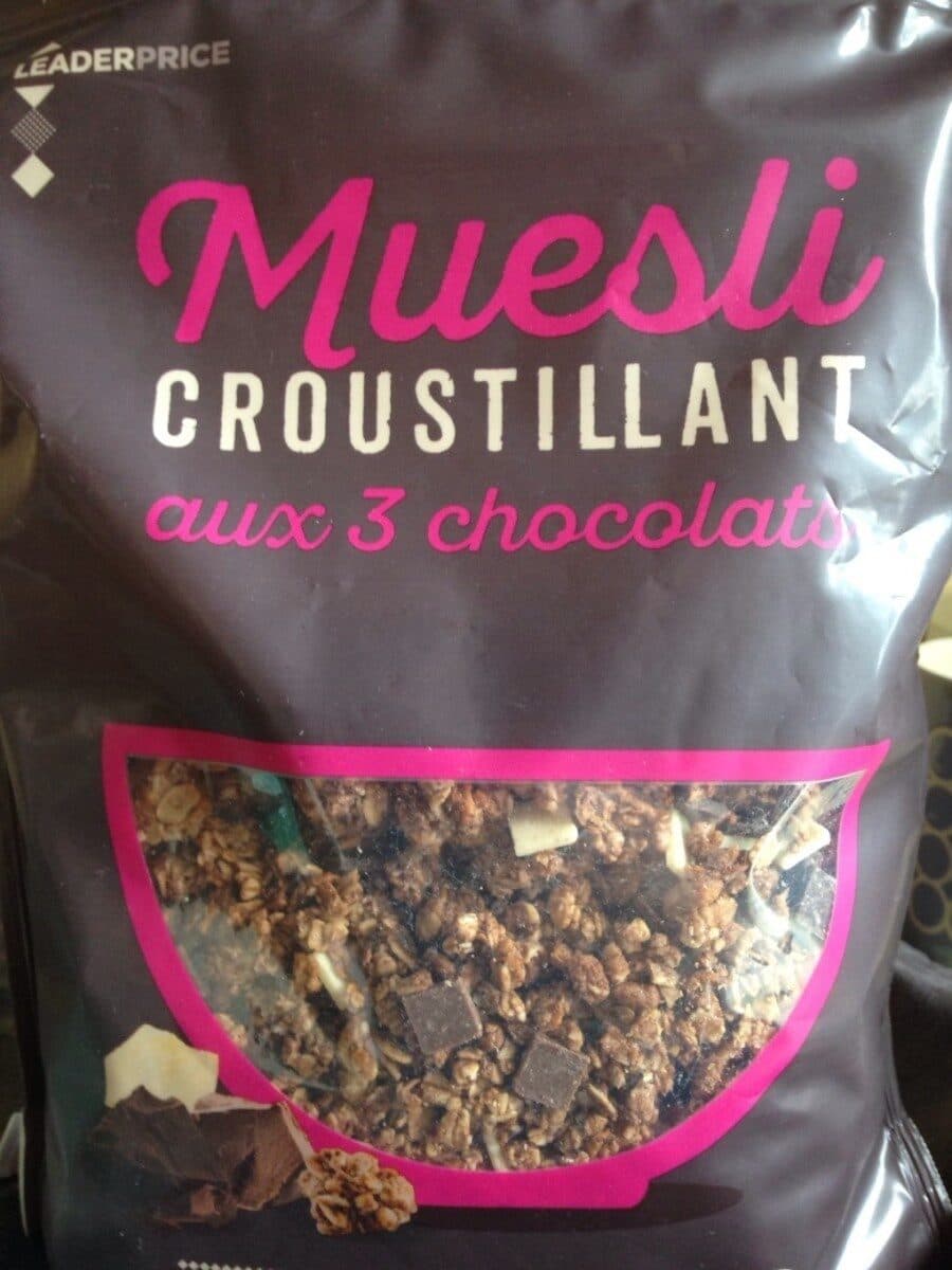 Leader Price Muesli 3chocolats packshot