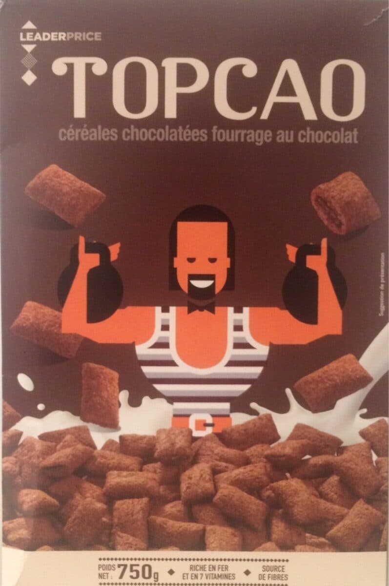 Leader Price Topcao Céréales chocolatées fourrage chocolat packshot