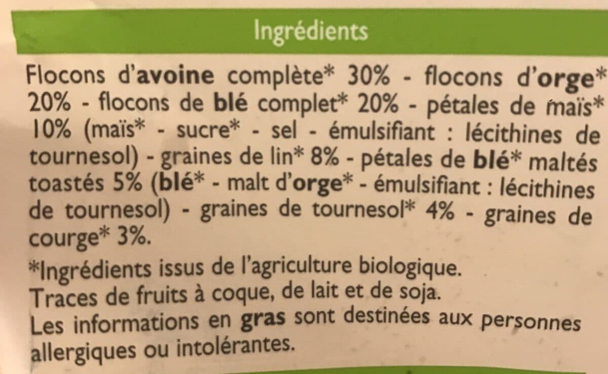 Leader Price Muesli floconneux nature aux graines packshot