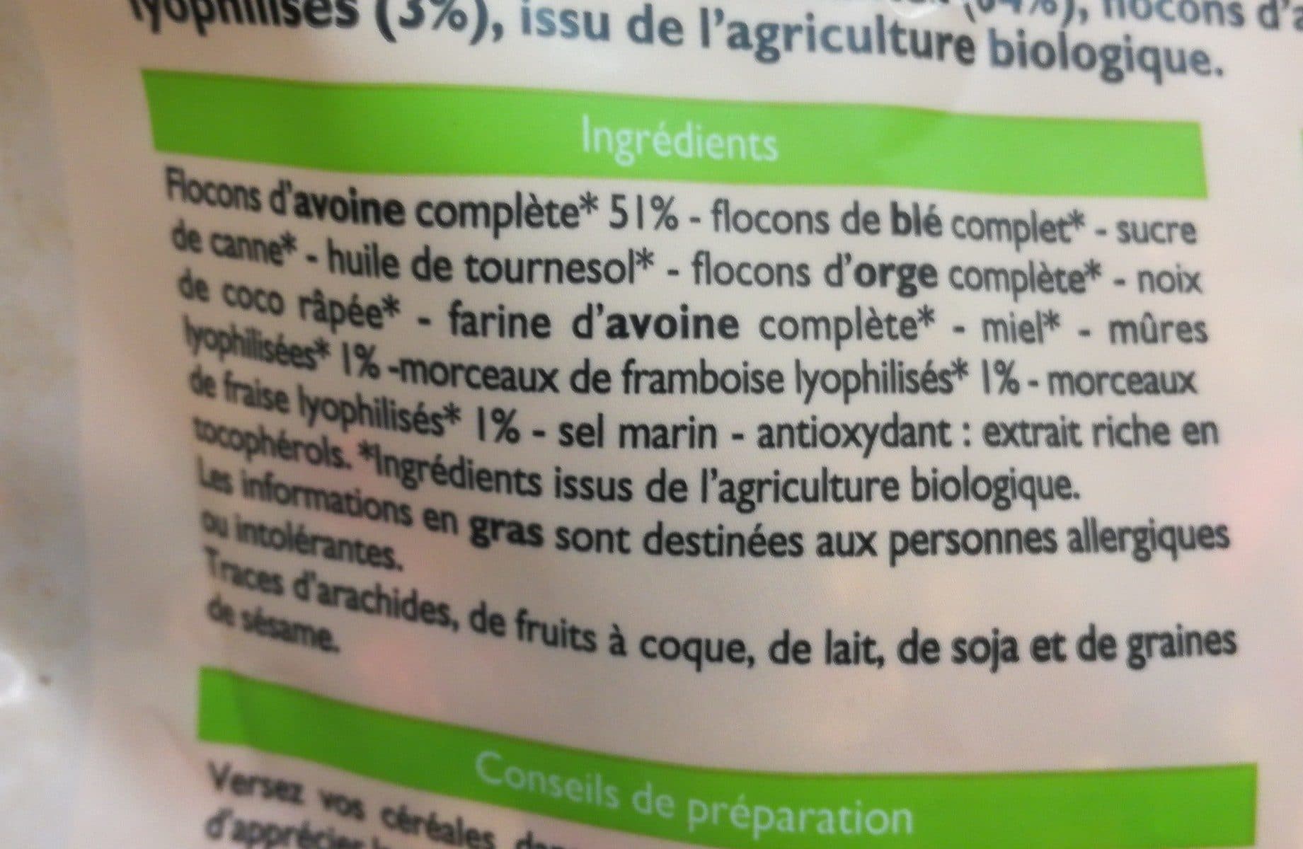 Leader Price Muesli croustillant aux fruits rouges packshot