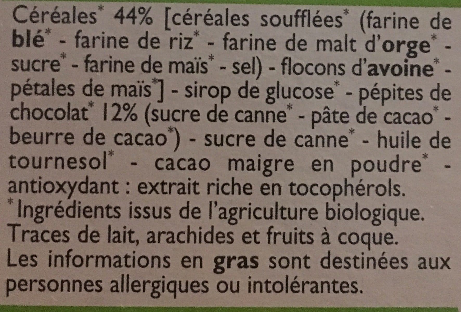 Leader Price Barres céréales chocolat noir packshot