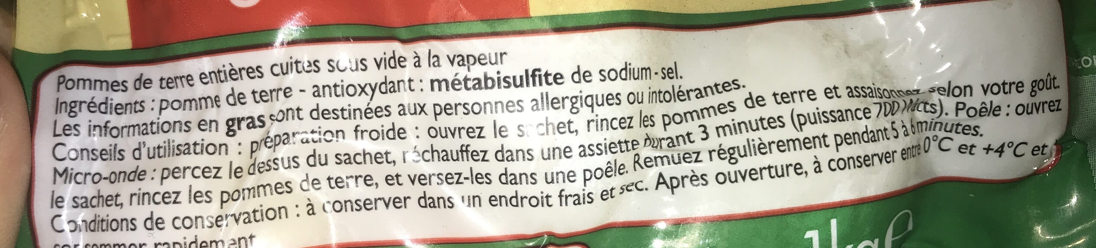 Leader Price Pommes de terre entières packshot