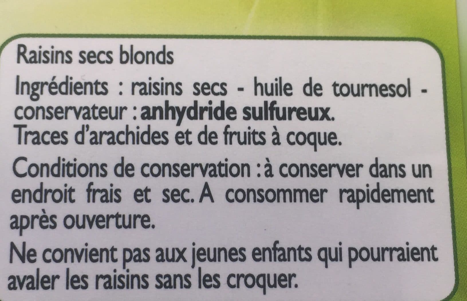 Leader Price Raisins Golden packshot