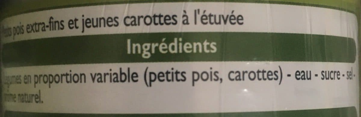 Leader Price Petit pois et jeunes carottes extra-fins à l'étuvée packshot