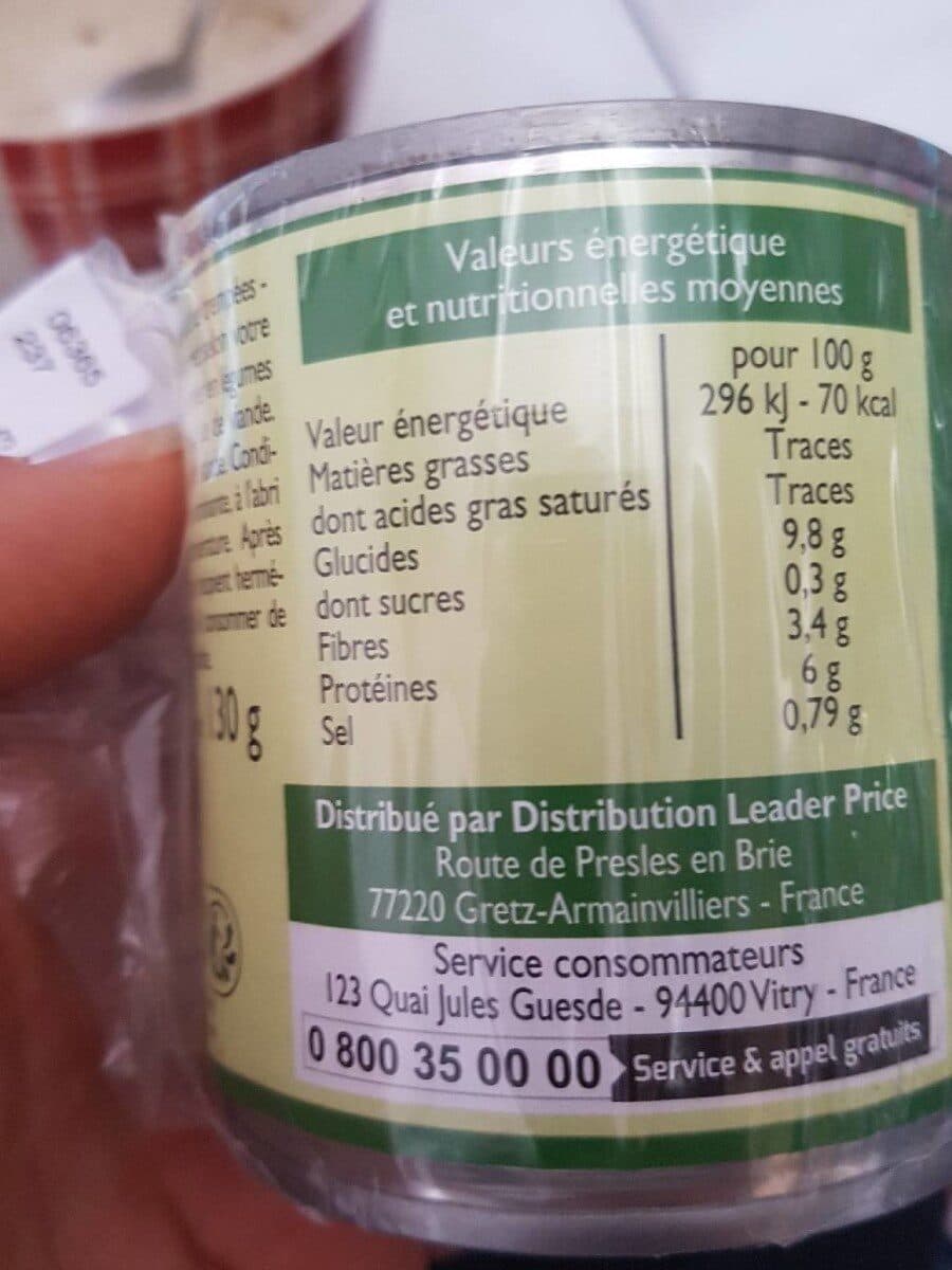 Leader Price Lentilles préparées packshot