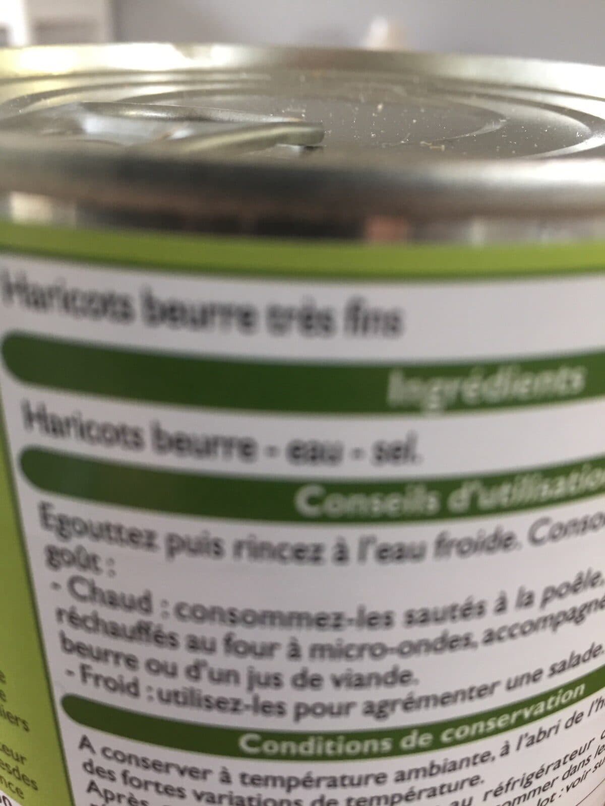 Leader Price Haricots beurre très fins packshot