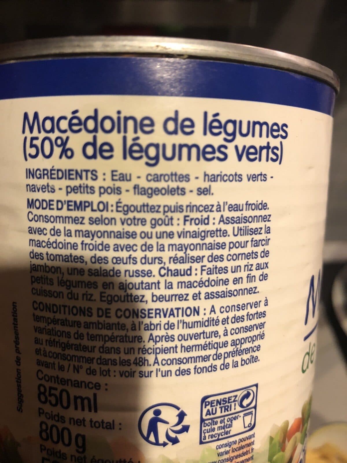 le prix gagnant Macédoine de legumes packshot