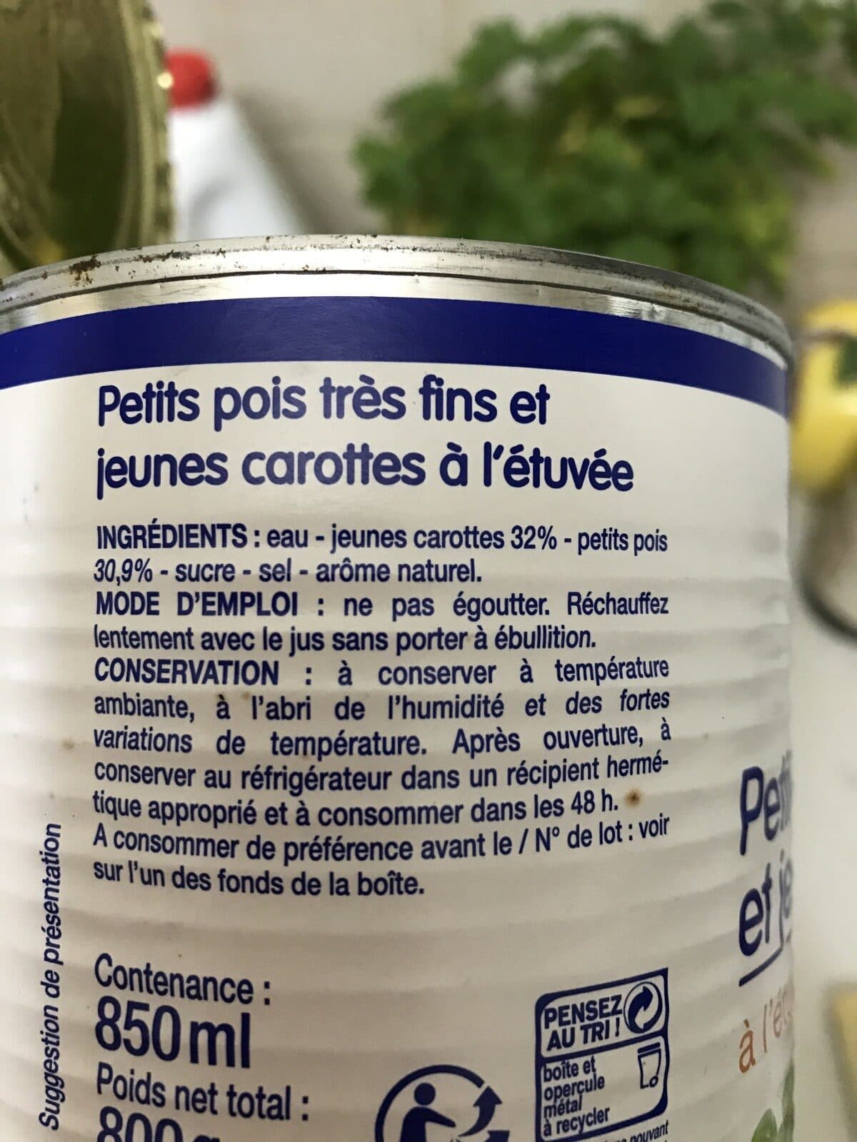 LE PRIX GAGNANT ! Petits Pois Très Fins et Jeunes Carottes packshot