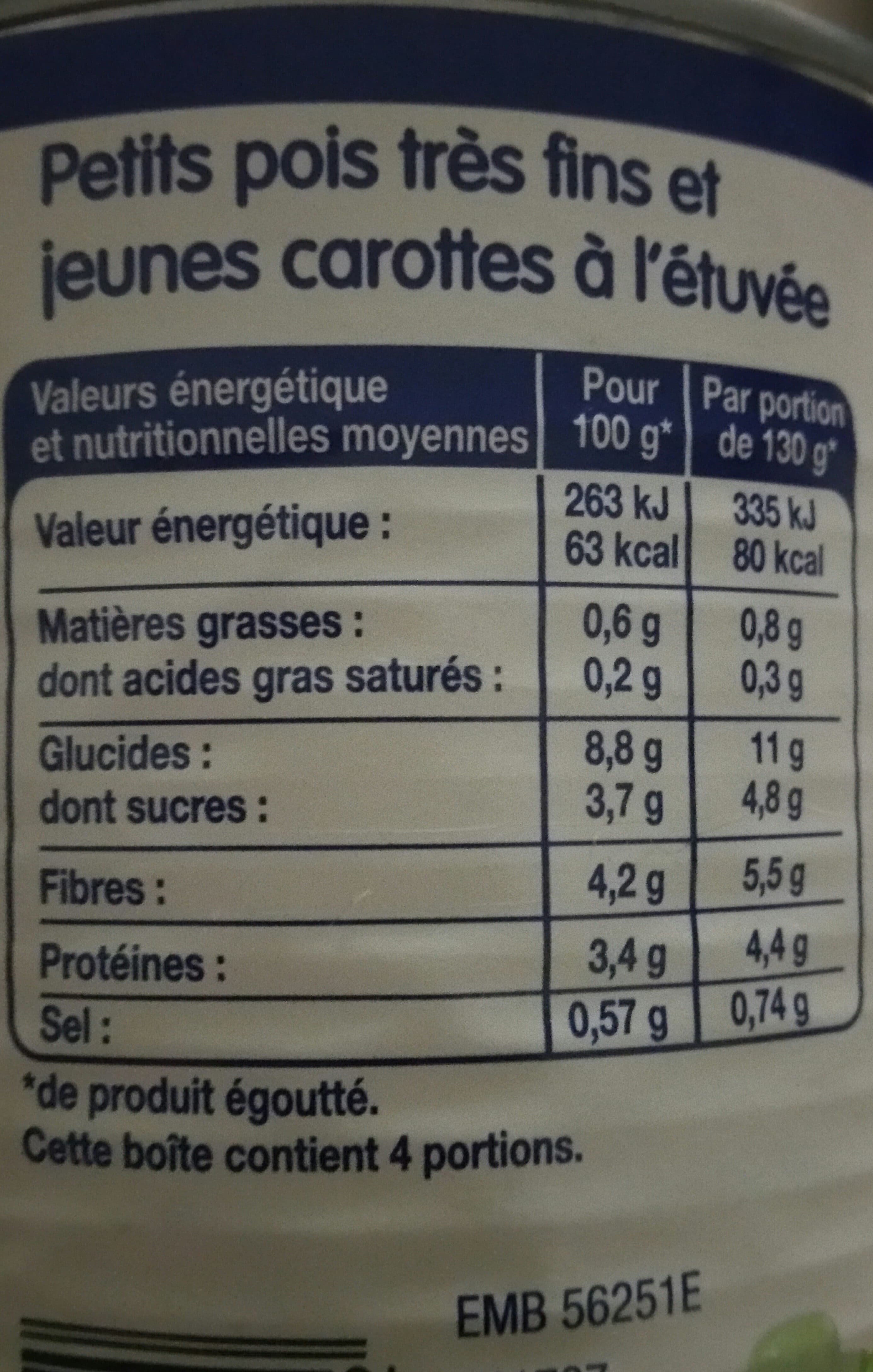 LE PRIX GAGNANT ! Petits Pois Très Fins et Jeunes Carottes packshot