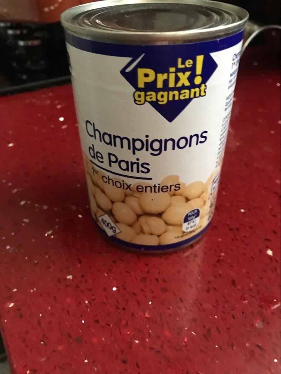 Le prix gagnant Champignons de Paris 1Er Choix Entiers packshot