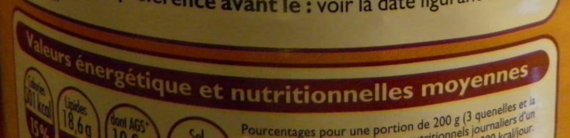 Leader Price Quenelles de saumon sauce crevette Leader Price packshot