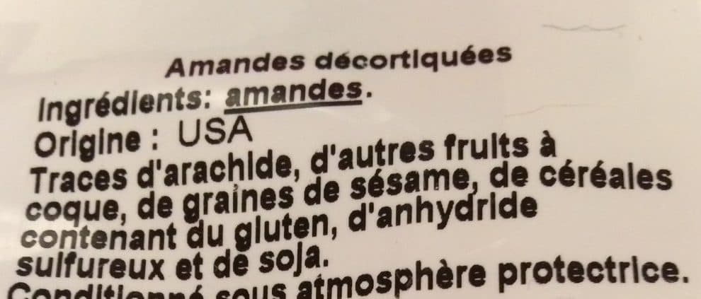 Franprix amandes decortiquees nature sans sel ajouté packshot