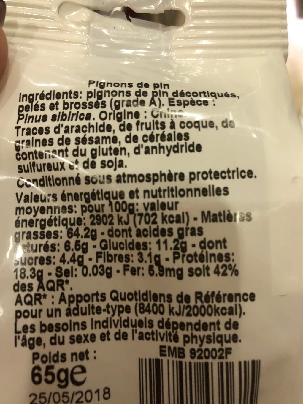 Franprix Pignon de pin packshot