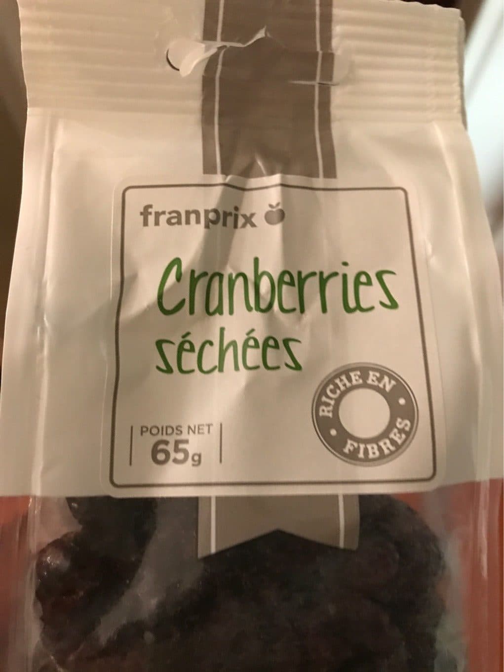Franprix Cranberry sechées packshot