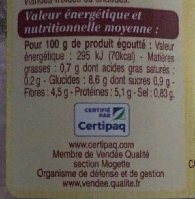 Leader Price Mogette de Vendée label rouge packshot