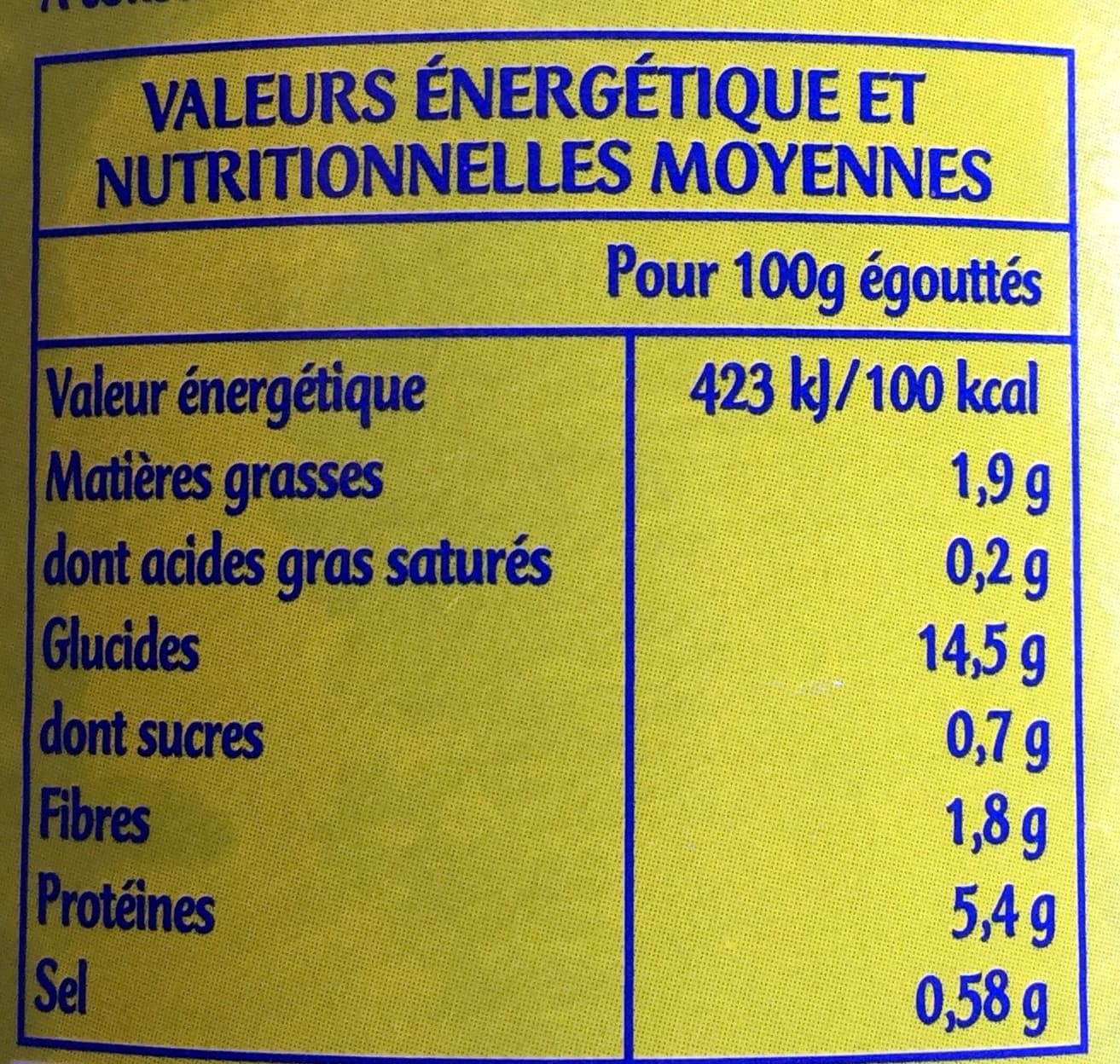 Leader Price Pois chiches packshot