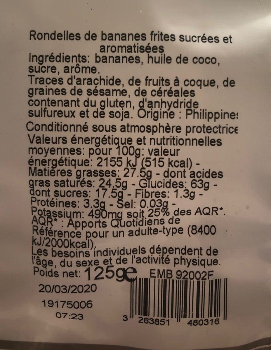 Franprix Chips de banane packshot
