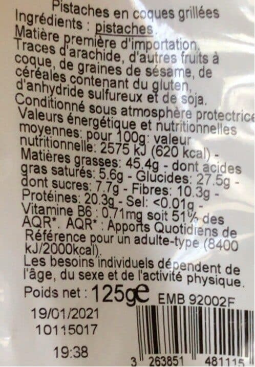 Franprix Pistaches grillées packshot