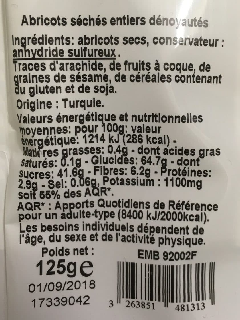 Franprix Abricots secs packshot